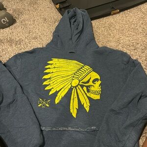 Crop top skull hoody barely worn